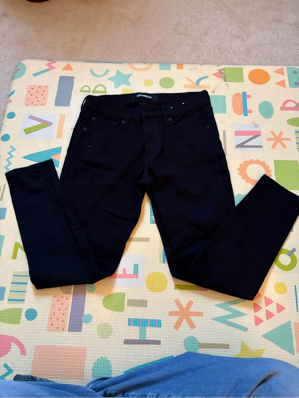 Express black skinny jeans/leggings 6 short